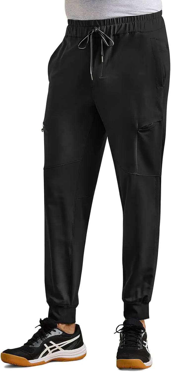 Healing Hands Men's Scrub Pant Nolen Jogger with 6 Pocket, Moisture Wicking, 360° Stretch & Recycled Fibers 9172