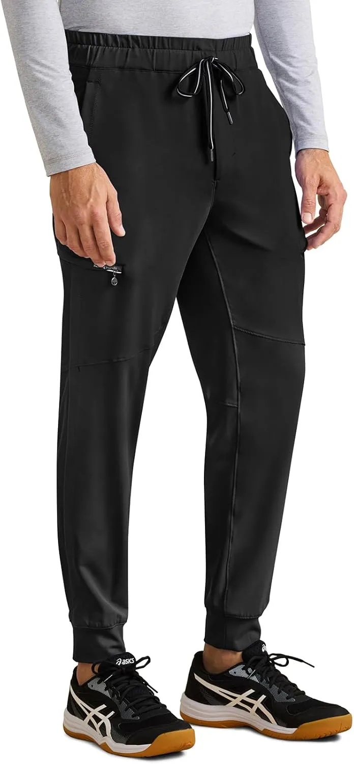 Healing Hands Men's Scrub Pant Nolen Jogger with 6 Pocket, Moisture Wicking, 360° Stretch & Recycled Fibers 9172