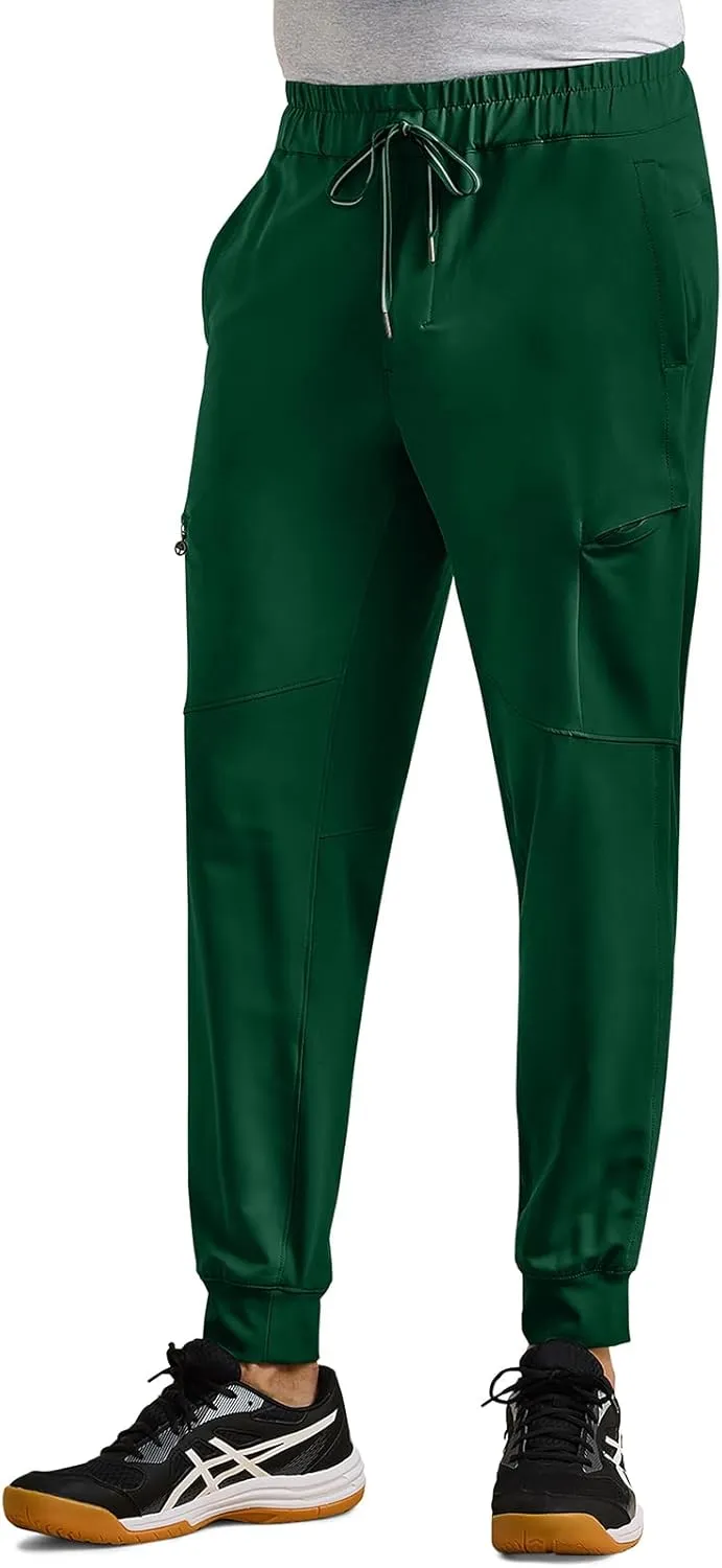 Healing Hands Men's Scrub Pant Nolen Jogger with 6 Pocket, Moisture Wicking, 360° Stretch & Recycled Fibers 9172