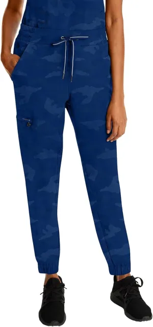 Healing Hands Scrub for Women Cargo Jogger Pants with Drawstring Waistband,360° Stretch Fabric, and Elastic Leg Cuff 9350