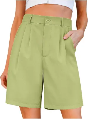 High Waisted Shorts Women Dressy Wide Leg Shorts Casual Pleated Shorts Loose Loose Summer Bermuda Shorts Tendy Shorts