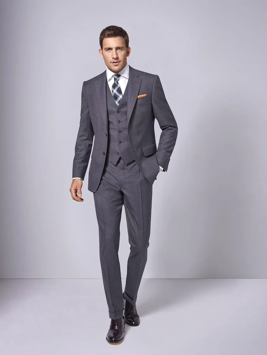 HUUTOE Men's 3 Piece Suits Slim Fit Wedding Suits for Men Prom Dress Suit Summer Blazer Jacket Vest Pants Tuxedo Set Men