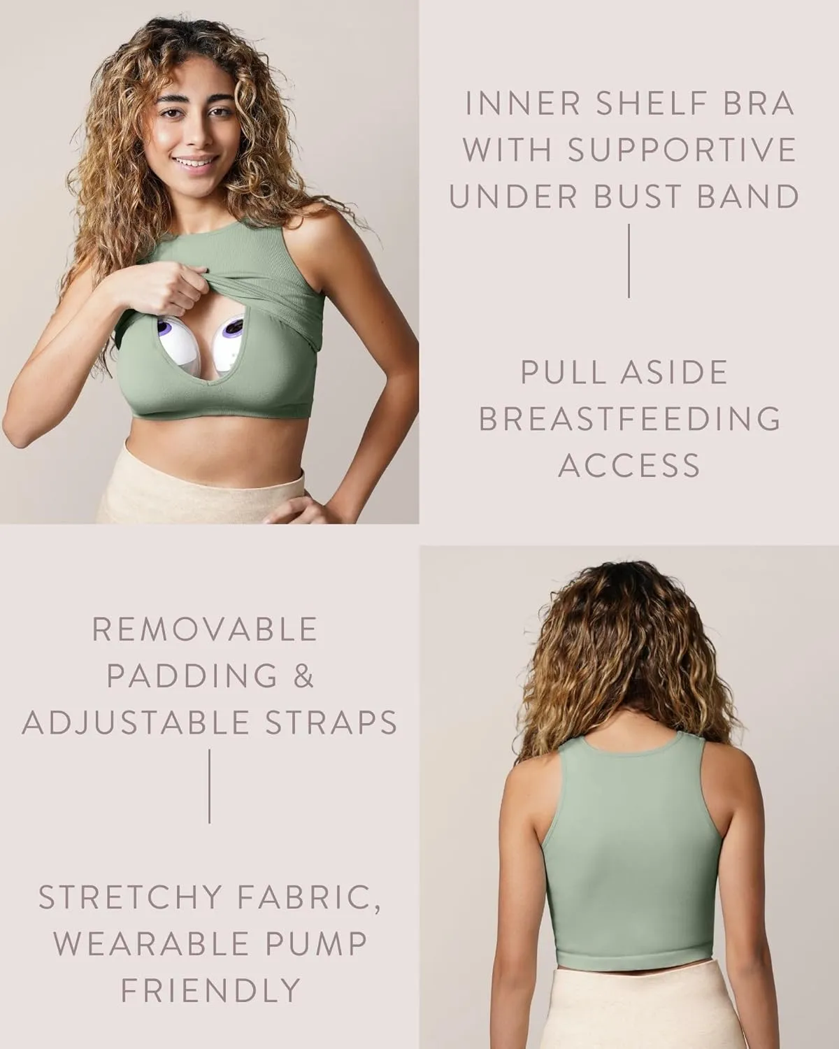 Kindred Bravely Sublime Longline Nursing & Maternity Bra for Breastfeeding | Nursing Tank Tops