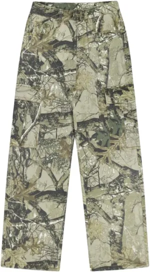 LaurelTree Camo Cargo Pants Straight Wide Leg Trousers Jeans Joggers Sweatpants with Pockets Stretch Fabric Woman Man