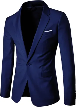 LCMTWX Blazer For Men One Button Slim Fit Sport Coat Business Daily Summer Jacket Men Summer Suits For Men Windbreaker