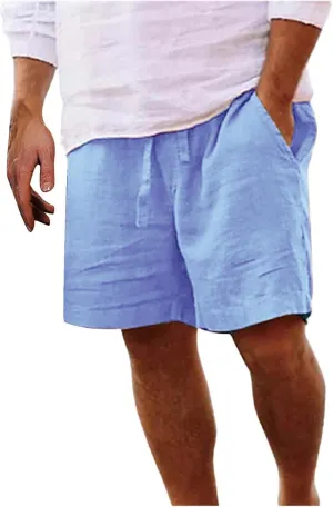 LCMTWX Gym Shorts for Men Men's Sports Shorts Beach Shorts Casual Cotton Linen Shorts Cotton Shorts for Men Shorts Men