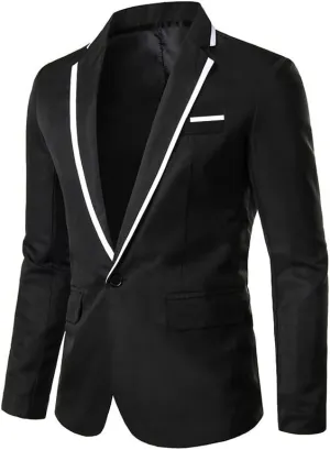 Men's Blazer Jackets Lightweight Slim Fit Suit Dress Jacket Blazers Sports Coats One Button