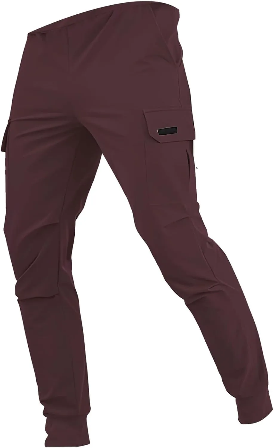 Men's Cargo Pants Multi Pockets Casual Sweatpants Slim Fit Hiking Joggers Fashion Solid Color Training Trousers