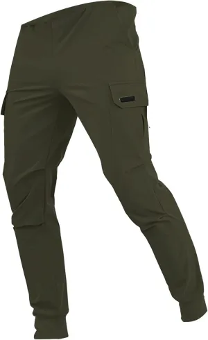 Men's Cargo Pants Multi Pockets Casual Sweatpants Slim Fit Hiking Joggers Fashion Solid Color Training Trousers