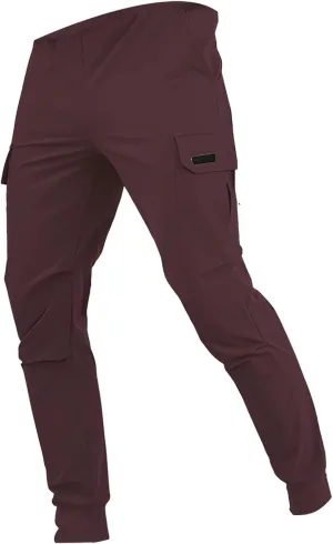 Men's Cargo Pants Multi Pockets Casual Sweatpants Slim Fit Hiking Joggers Fashion Solid Color Training Trousers