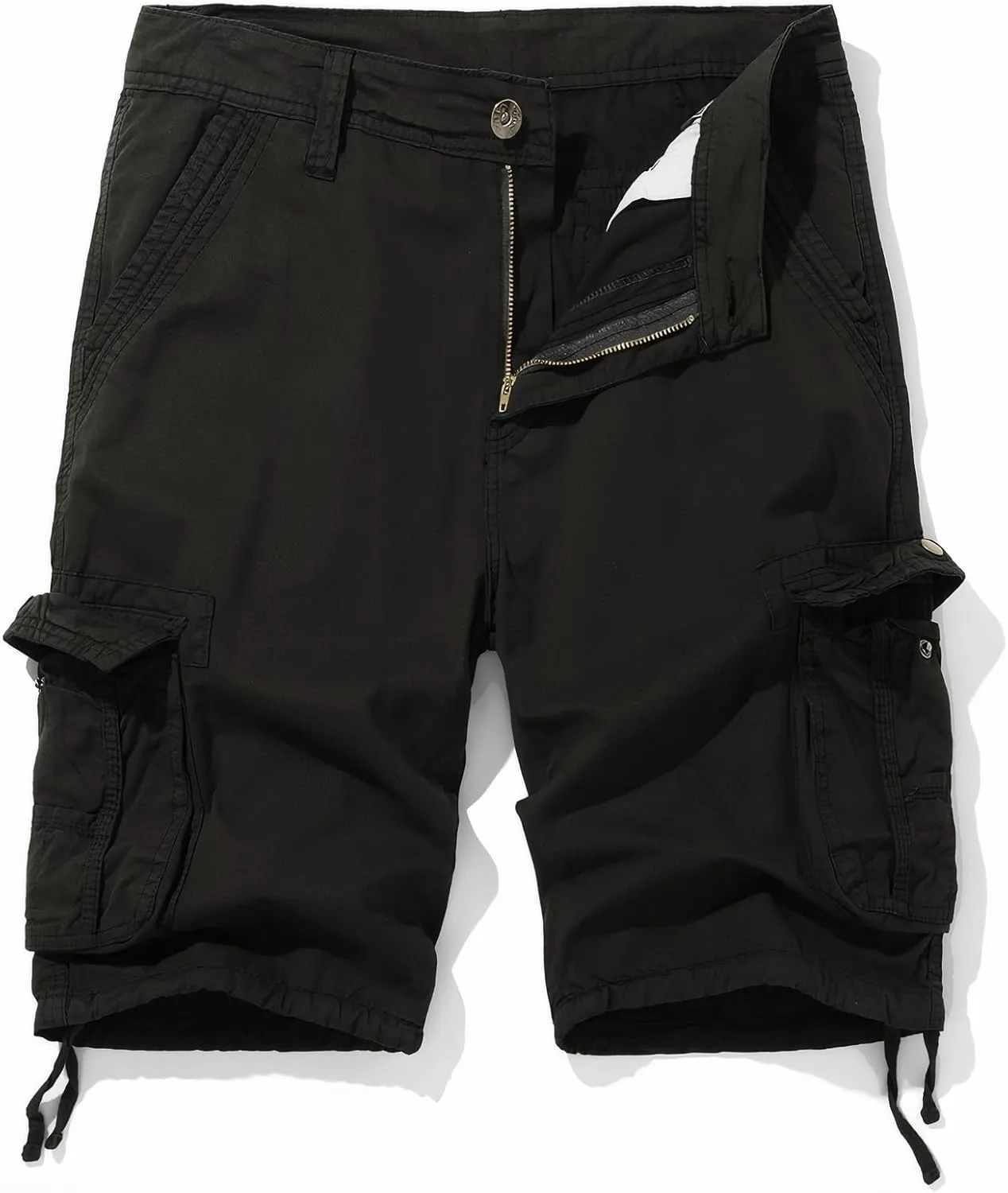 Men's Cargo Shorts Utility Work Shorts Cotton 6 Pockets Outdoor Hiking Shorts