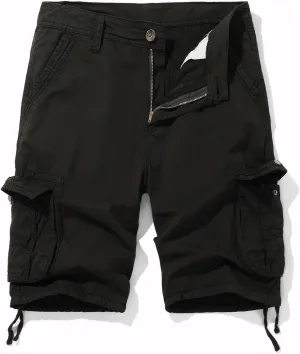 Men's Cargo Shorts Utility Work Shorts Cotton 6 Pockets Outdoor Hiking Shorts