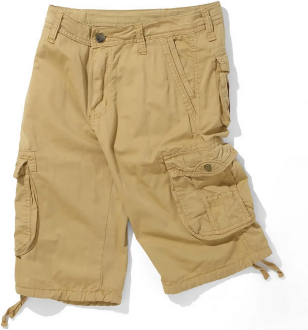Men's Cargo Shorts Utility Work Shorts Cotton 6 Pockets Outdoor Hiking Shorts