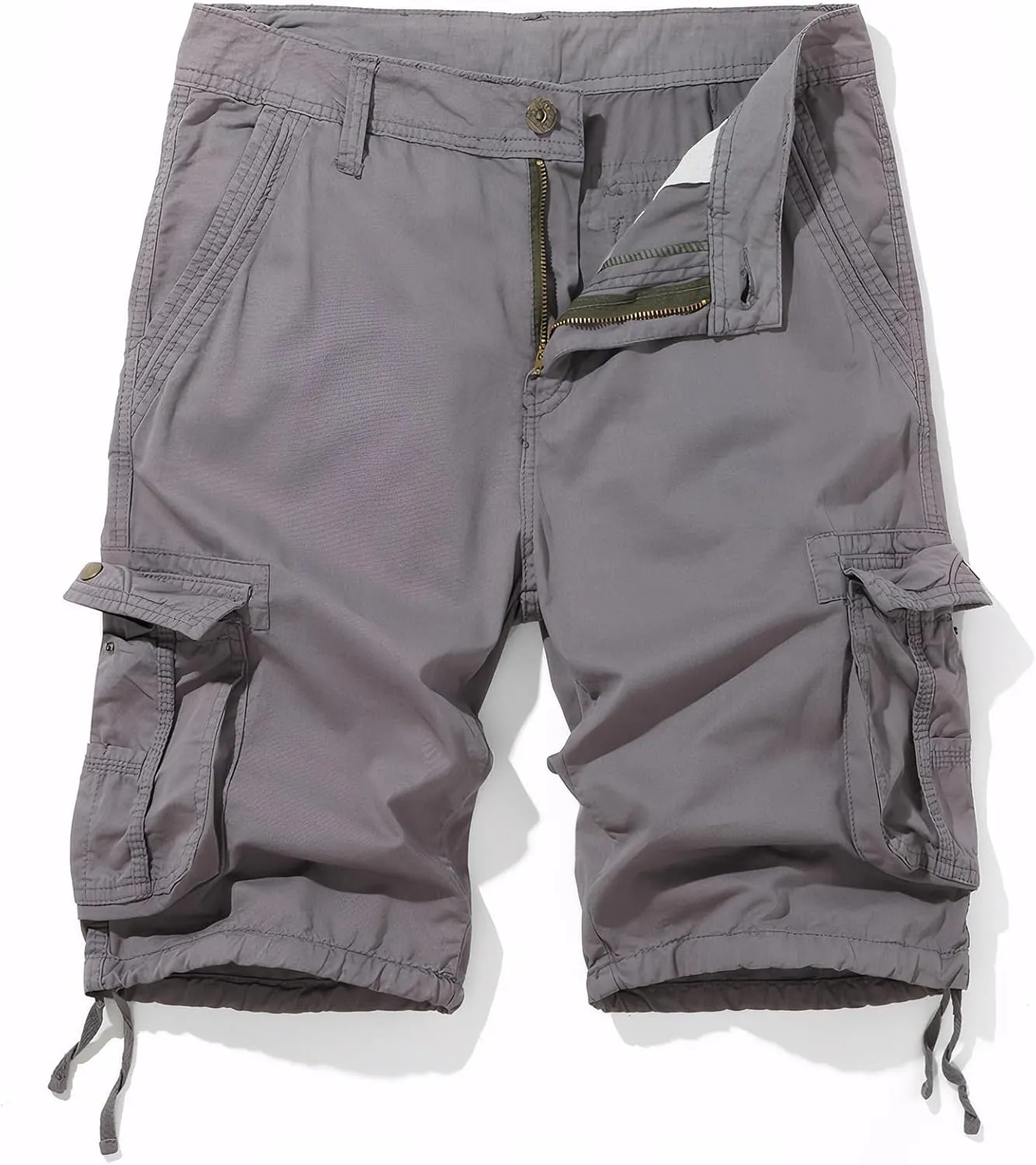Men's Cargo Shorts Utility Work Shorts Cotton 6 Pockets Outdoor Hiking Shorts
