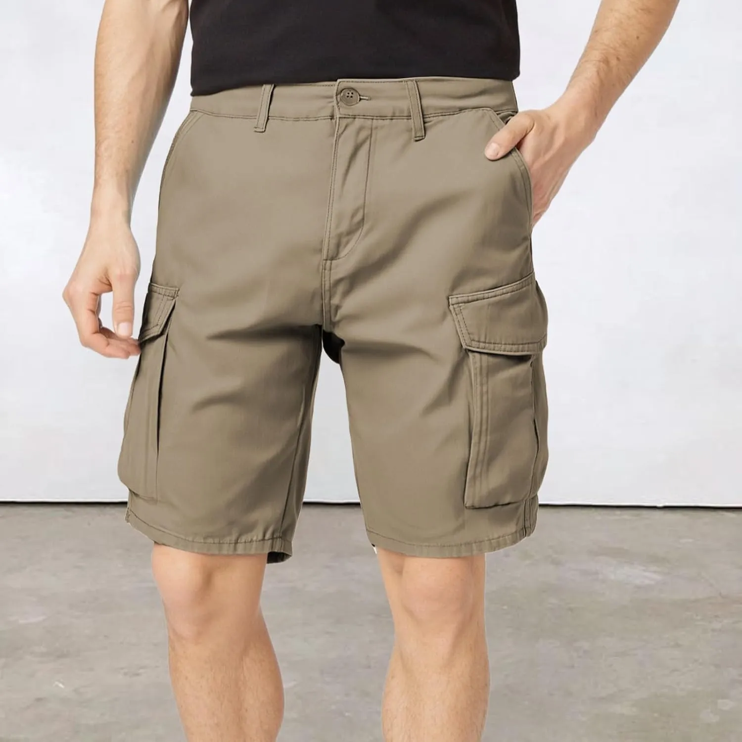 Men's Casual Loose Multi Pocket Sports Five Division Shorts Mens Utility Shorts