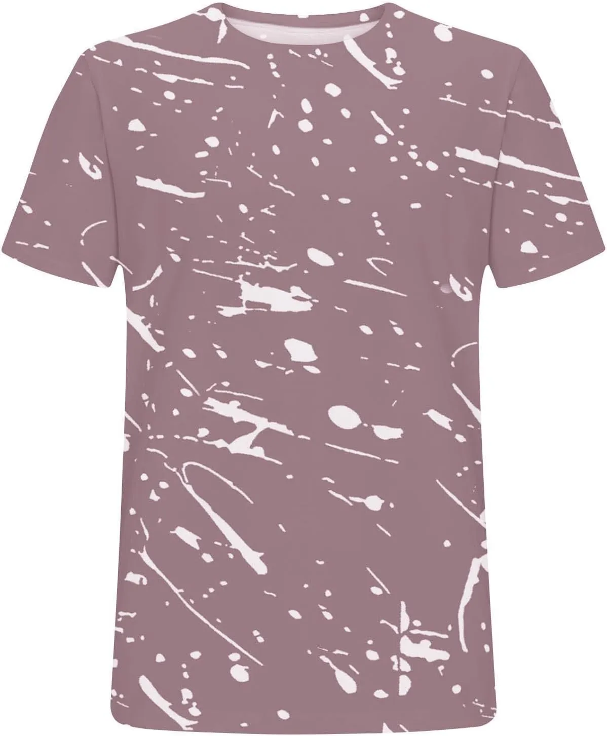Men's Casual Printed T Shirt Crew Neck Short Sleeve Loose Fit Pullover Plus Size Breathable Sports Wear Stylish Summer Top