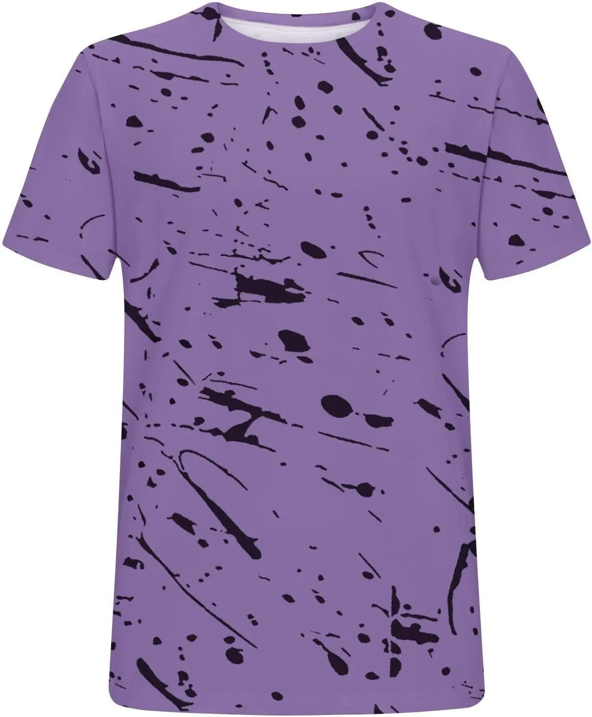 Men's Casual Printed T Shirt Crew Neck Short Sleeve Loose Fit Pullover Plus Size Breathable Sports Wear Stylish Summer Top