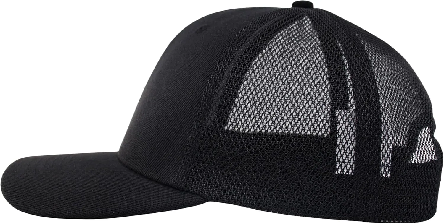 Men's Classics Trucker Hat(M-L/XL,XXL)-Blank Structured Baseball Cap,Adjustable/Mesh Snapback Hats