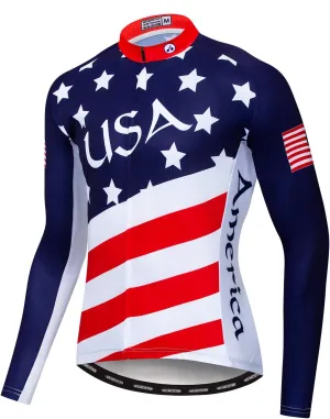 Men's Cycling Jersey Long Sleeve Sports Wear Bicycle Cycle Bike Shirt Top