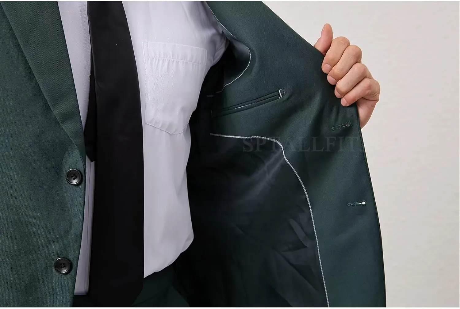 Men's Peak Lapel Suits 2 Piece Slim Fit Wedding Prom Business Suit 2 Button Blazer Jacket and Pants Tuxedo Set