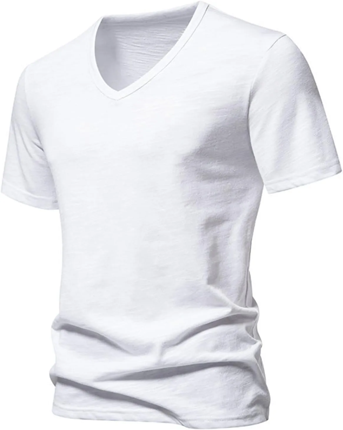 Mens Shirts Casual V Neck Workout Shirts Quick Dry Breathable Running Short Sleeve Athletic Gym Performance Tee Tops