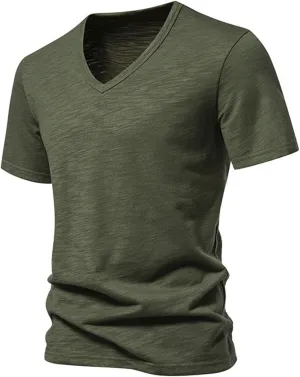 Mens Shirts Casual V Neck Workout Shirts Quick Dry Breathable Running Short Sleeve Athletic Gym Performance Tee Tops