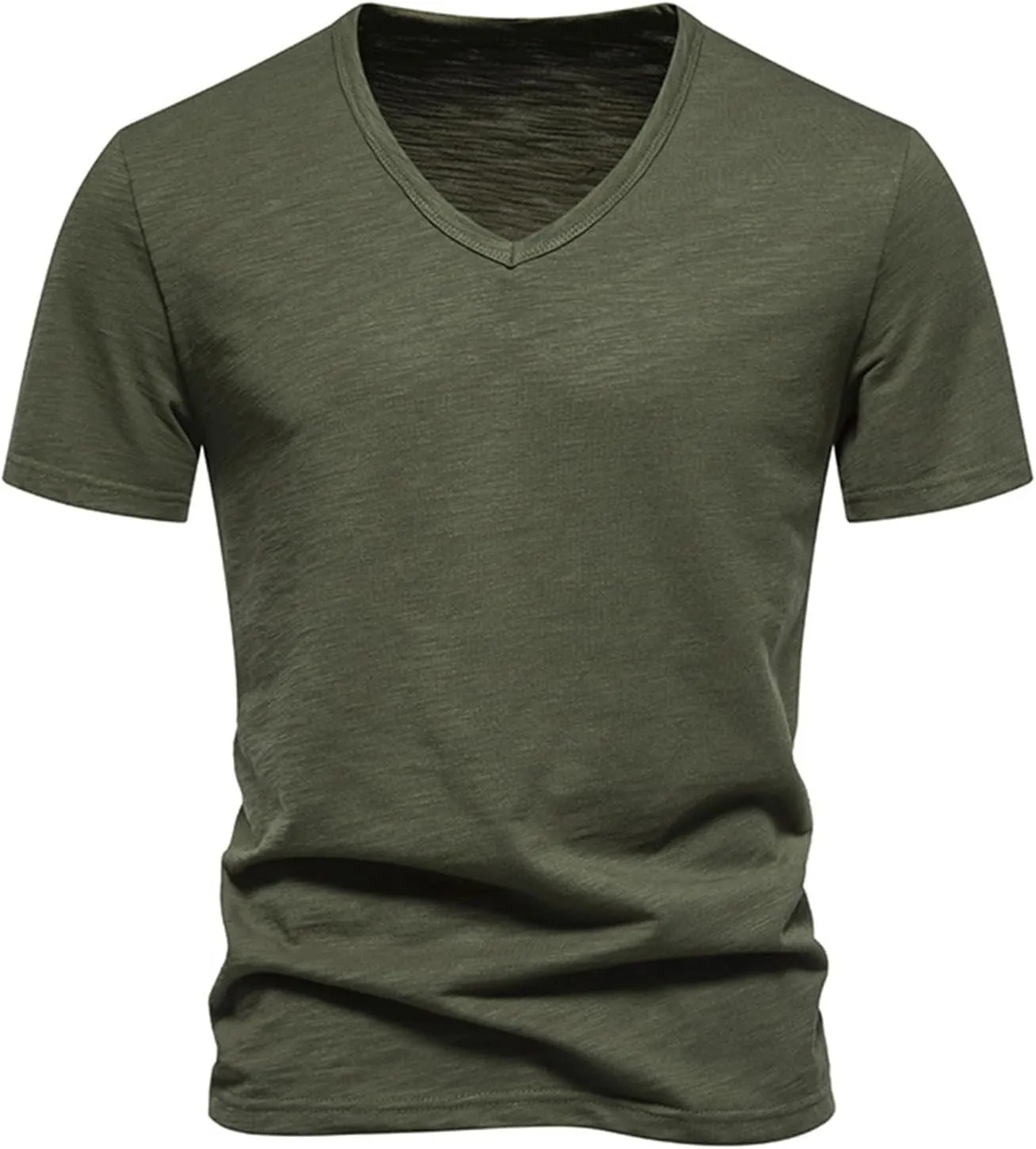Mens Shirts Casual V Neck Workout Shirts Quick Dry Breathable Running Short Sleeve Athletic Gym Performance Tee Tops