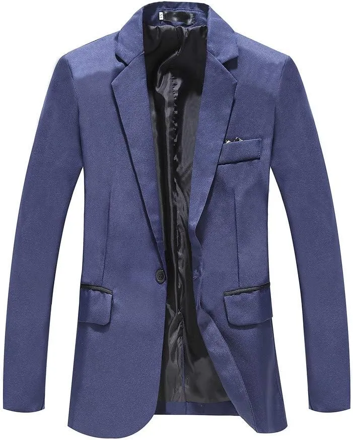Men's Slim Fit Suit One Button Solid Blazer Casual Business Party Jacket Vest Set Dinner Prom Wedding Sports Coat