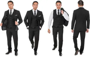 Men's Slim Fit Two Button Three Piece Suit - Many Colors