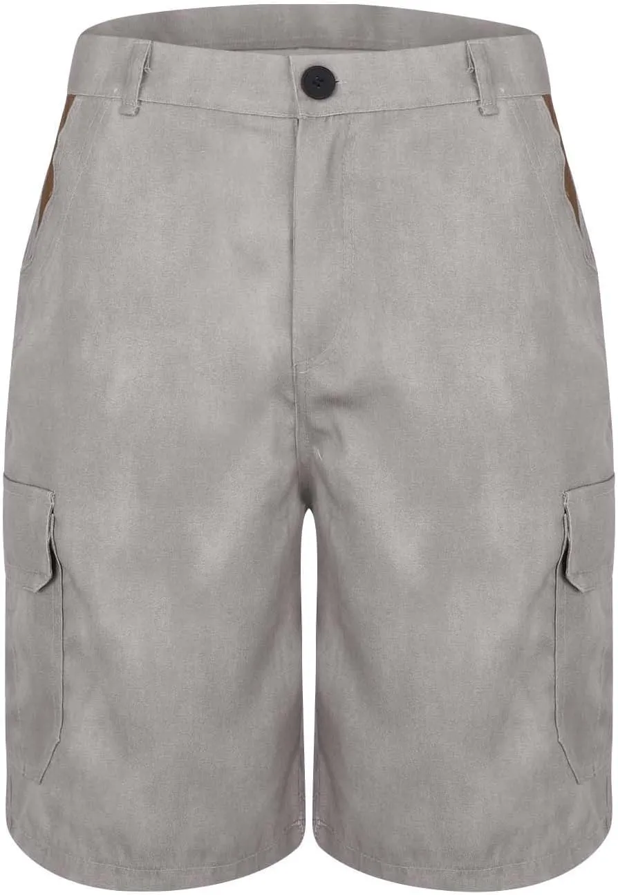 Mens Stylish Cargo Shorts with Pocket Casual Hiking Utility Work Shorts Ripstop Tactical Retro Shorts Summer Shorts