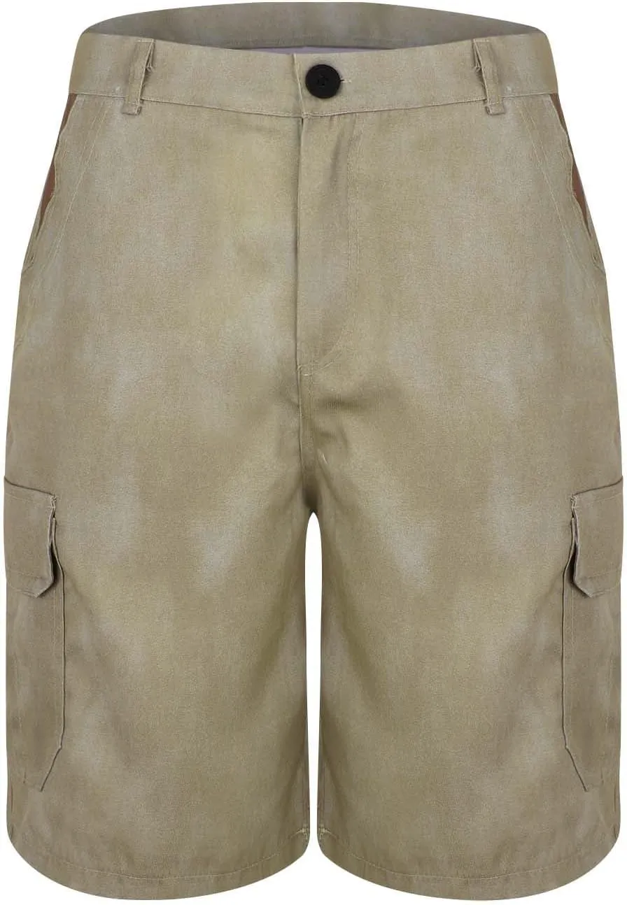 Mens Stylish Cargo Shorts with Pocket Casual Hiking Utility Work Shorts Ripstop Tactical Retro Shorts Summer Shorts