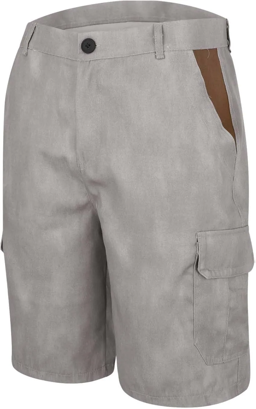 Mens Stylish Cargo Shorts with Pocket Casual Hiking Utility Work Shorts Ripstop Tactical Retro Shorts Summer Shorts