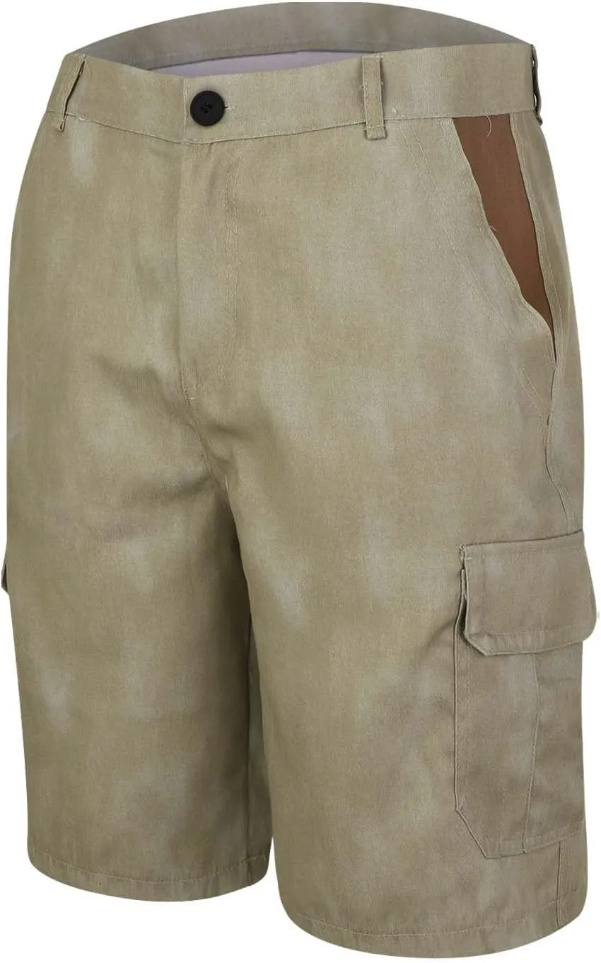 Mens Stylish Cargo Shorts with Pocket Casual Hiking Utility Work Shorts Ripstop Tactical Retro Shorts Summer Shorts
