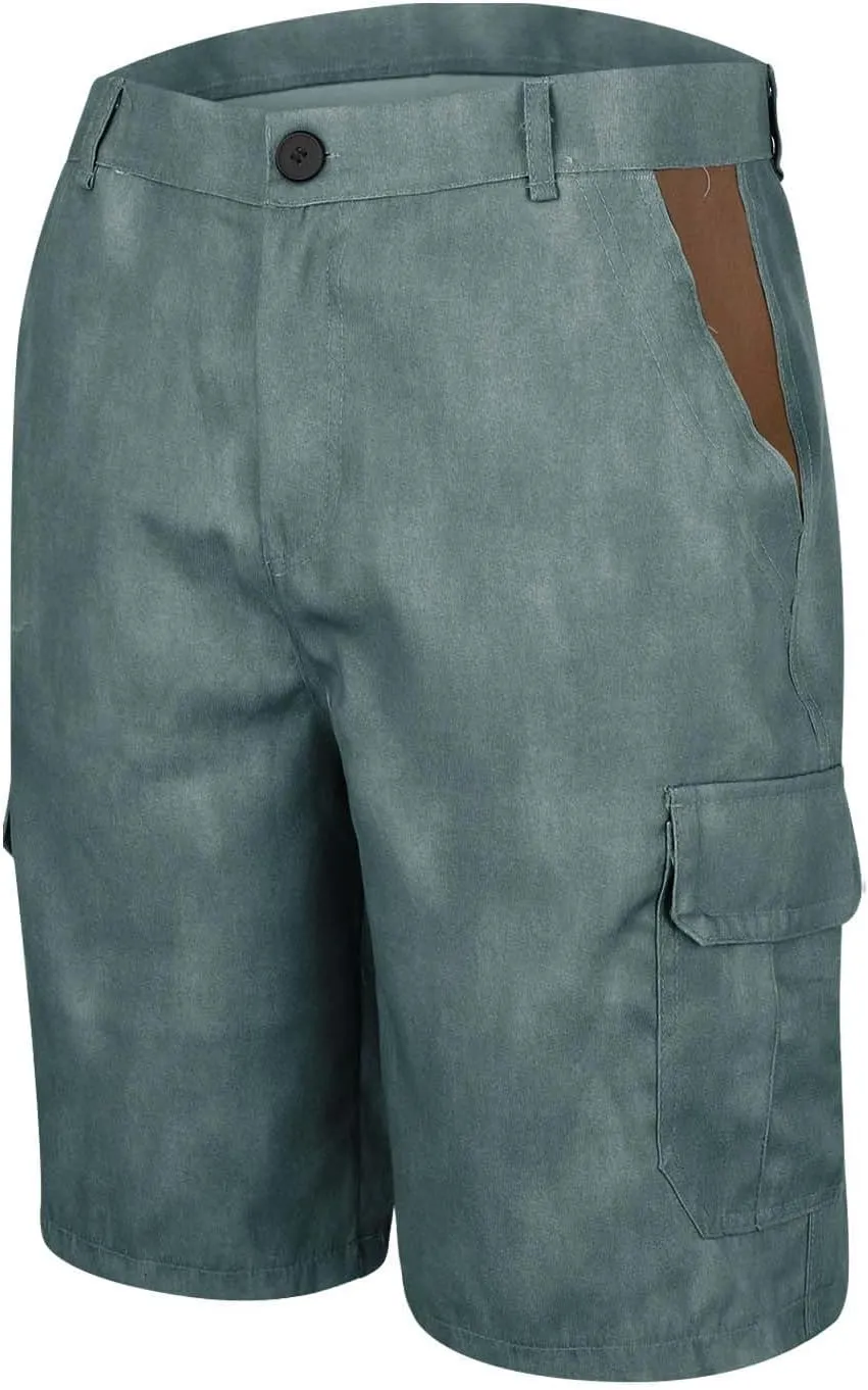 Mens Stylish Cargo Shorts with Pocket Casual Hiking Utility Work Shorts Ripstop Tactical Retro Shorts Summer Shorts
