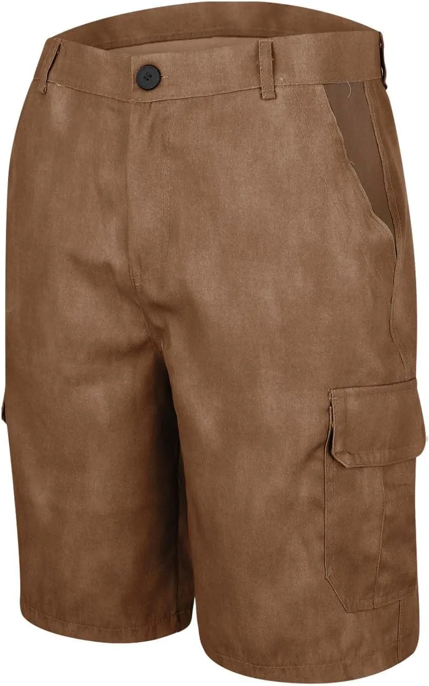 Mens Stylish Cargo Shorts with Pocket Casual Hiking Utility Work Shorts Ripstop Tactical Retro Shorts Summer Shorts