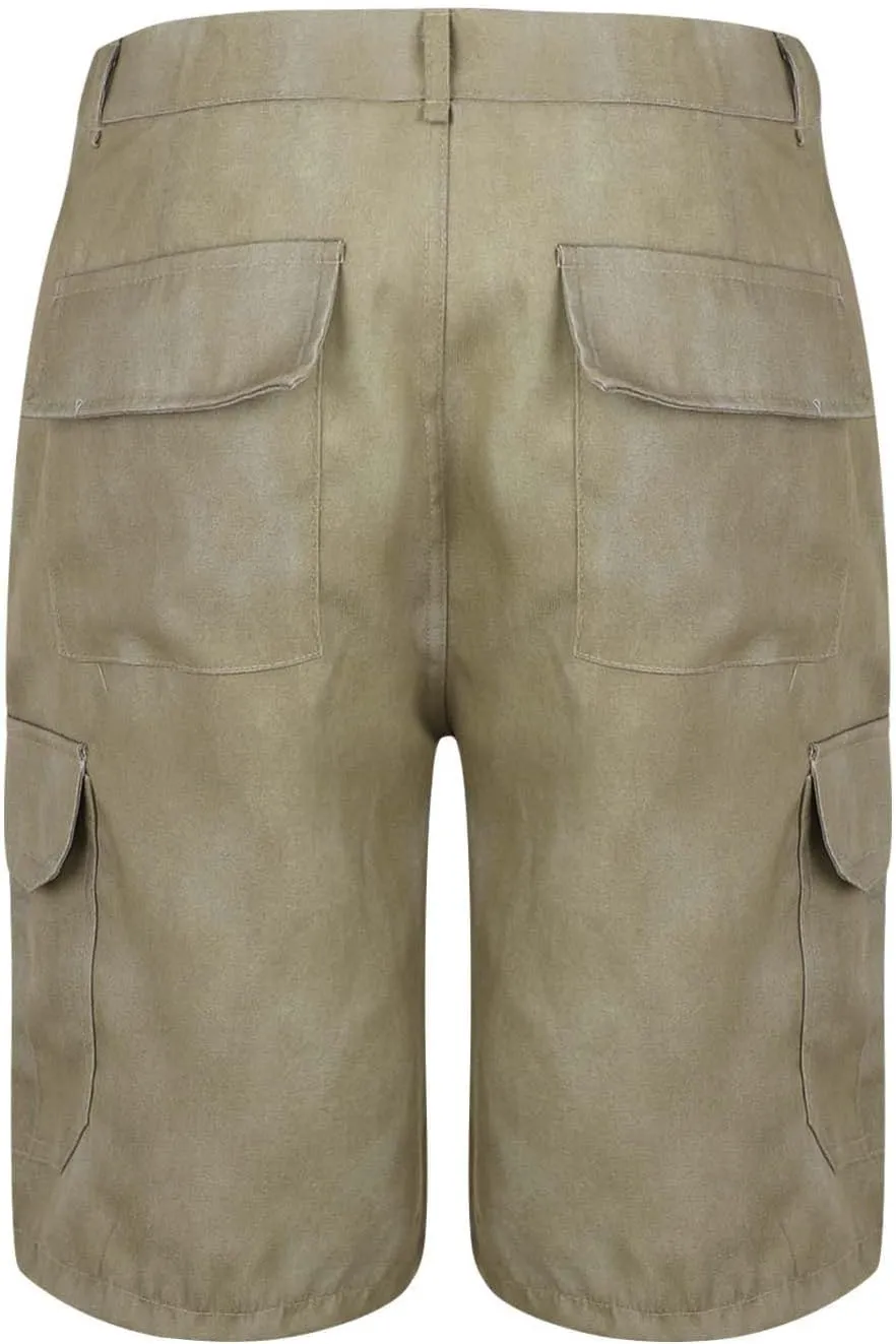 Mens Stylish Cargo Shorts with Pocket Casual Hiking Utility Work Shorts Ripstop Tactical Retro Shorts Summer Shorts