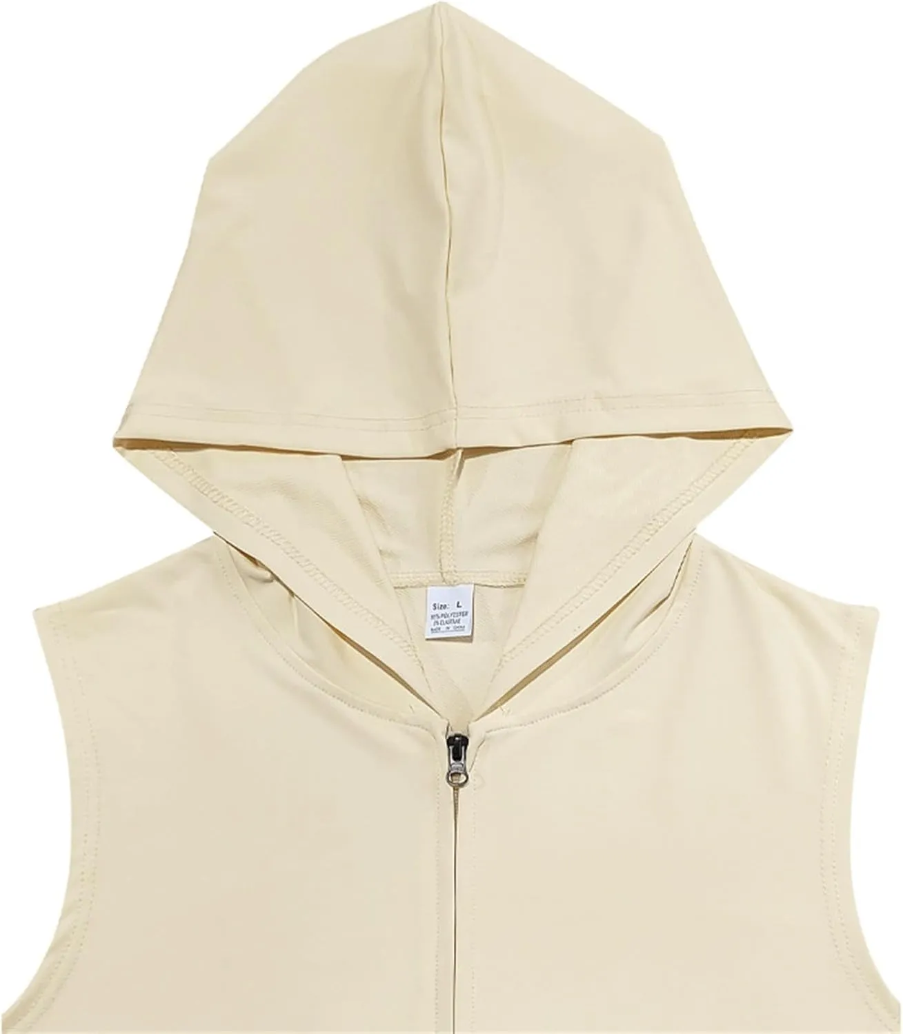 Men's Workout Hooded Tank Tops Zip Up Sleeveless Gym Shirts Bodybuilding Hoodies Classic Muscle Cut Off T-Shirt
