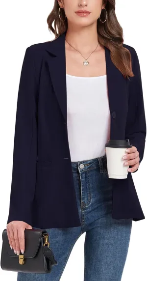 MINTLIMIT Womens Casual Blazers Dressy Lapel Collar 2025 Open Front Work Office Long Sleeve Suit Jackets Blazer