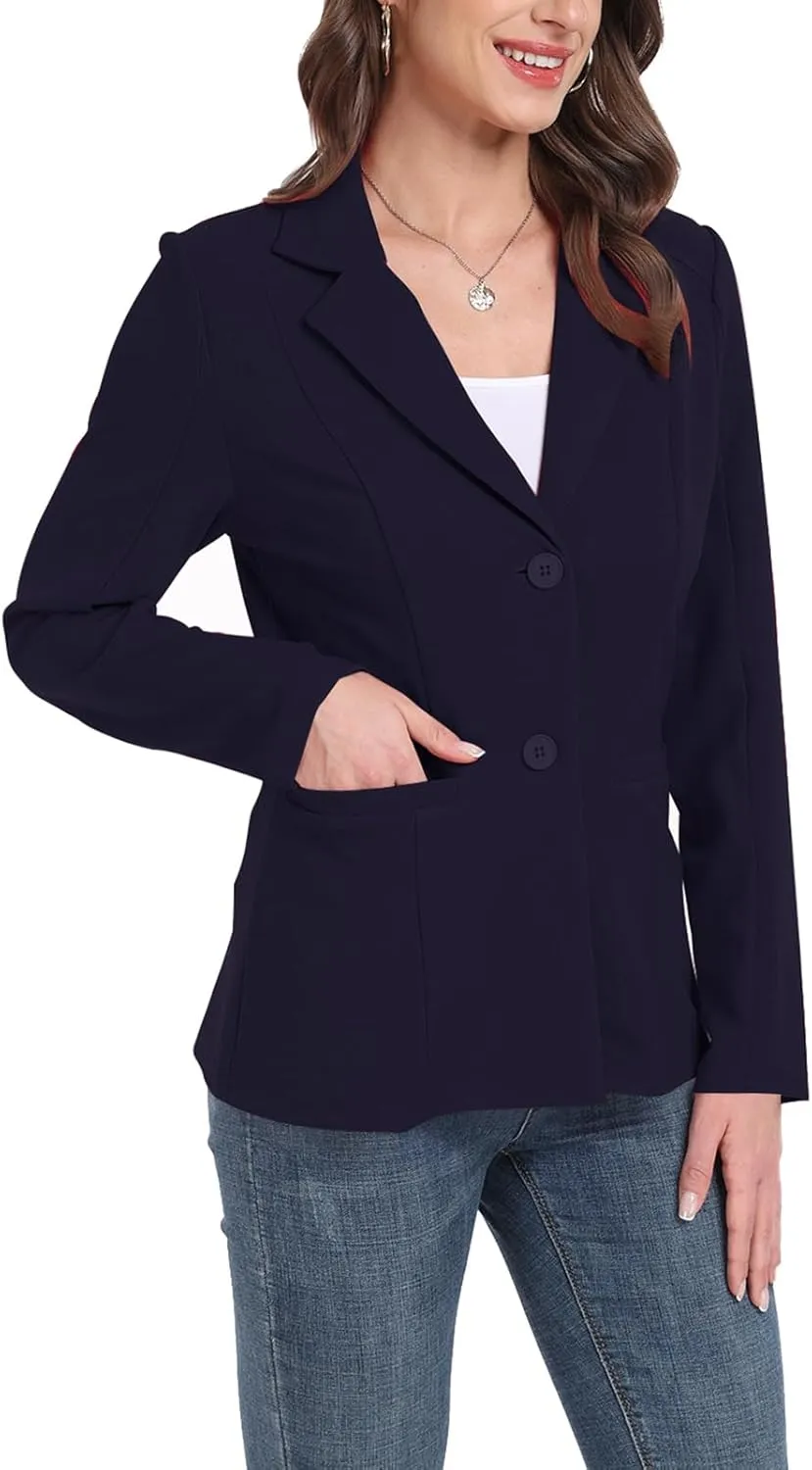 MINTLIMIT Womens Casual Blazers Dressy Lapel Collar 2025 Open Front Work Office Long Sleeve Suit Jackets Blazer