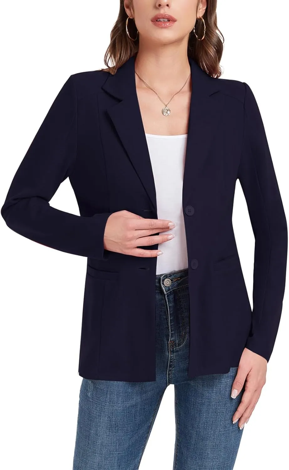 MINTLIMIT Womens Casual Blazers Dressy Lapel Collar 2025 Open Front Work Office Long Sleeve Suit Jackets Blazer