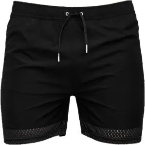 Muscularfit Mens Slim Shorts 3" Inseam Drawstring Elastic Waist Solid Shorts With Pockets Summer Sport Work Utility Shorts