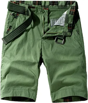 Muscularfit Summer Shorts for Men 2024 Trendy Multi Pocket Cargo Shorts Outdoor Cotton Work Utility Shorts Athletic Shorts