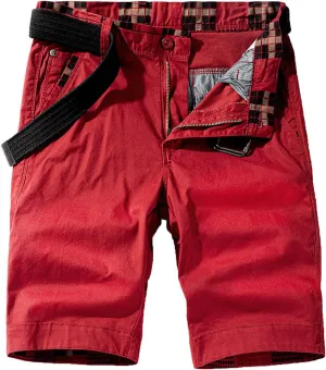 Muscularfit Summer Shorts for Men 2024 Trendy Multi Pocket Cargo Shorts Outdoor Cotton Work Utility Shorts Athletic Shorts