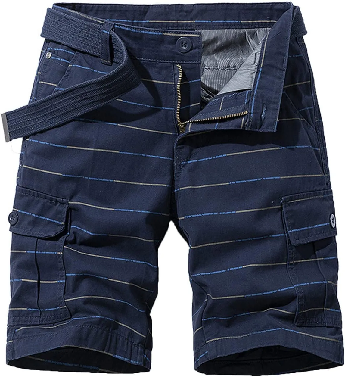 Muscularfit Summer Shorts for Men 2024 Trendy Multi Pocket Cargo Shorts Outdoor Cotton Work Utility Shorts Athletic Shorts