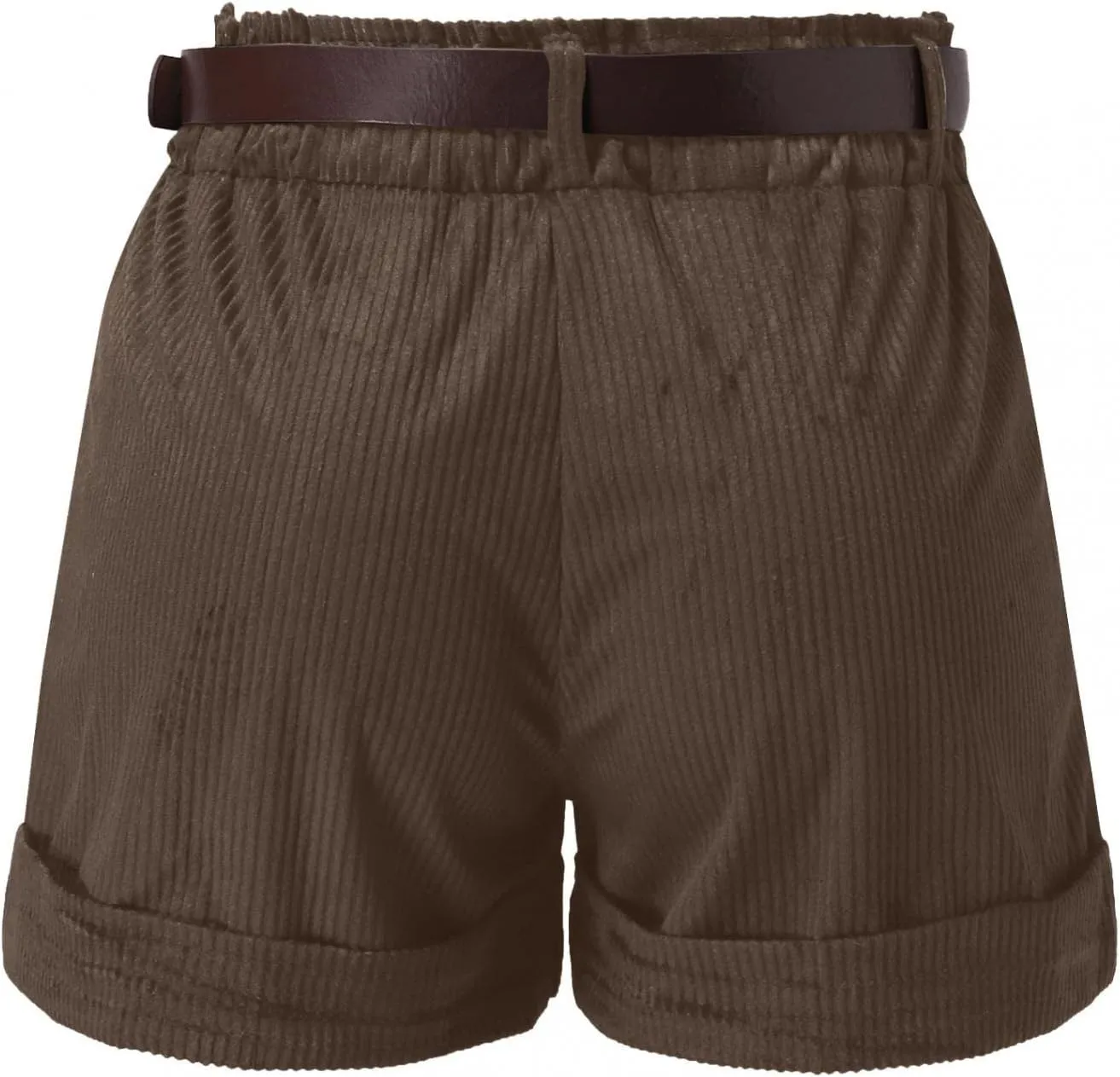 Nyybw High Waisted Shorts for Women, 2022 Wide Leg Flared Beach Summer Shorts Corduroy Cuffed Hem Pants with Pockets