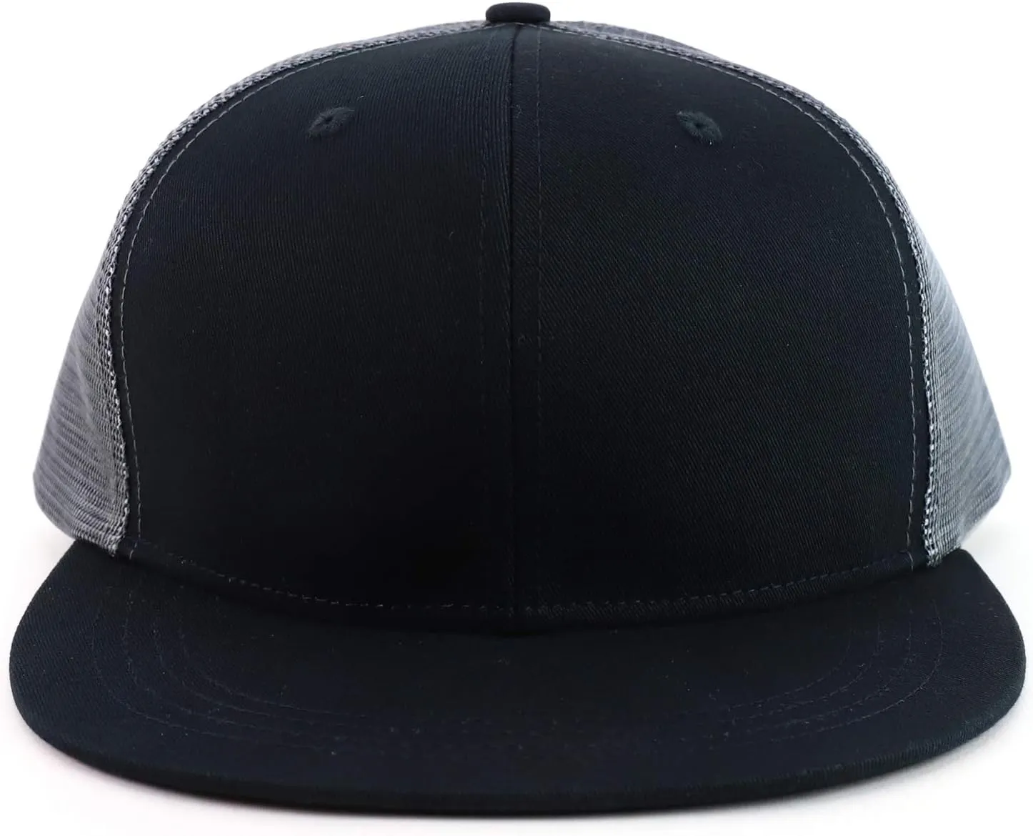 Oversize 2XL Blank Plain Structured Mesh Back Flatbill Snapback Cap