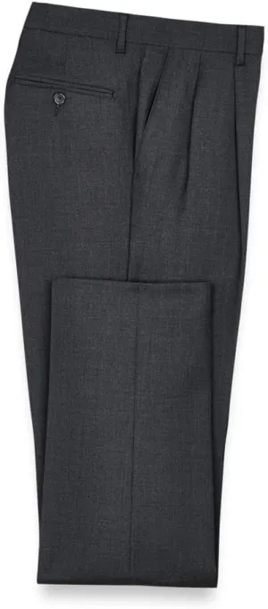 Paul Fredrick Men's Wool Gabardine Pleated Pants