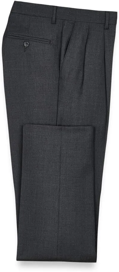 Paul Fredrick Men's Wool Gabardine Pleated Pants