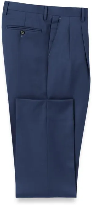 Paul Fredrick Men's Wool Gabardine Pleated Pants