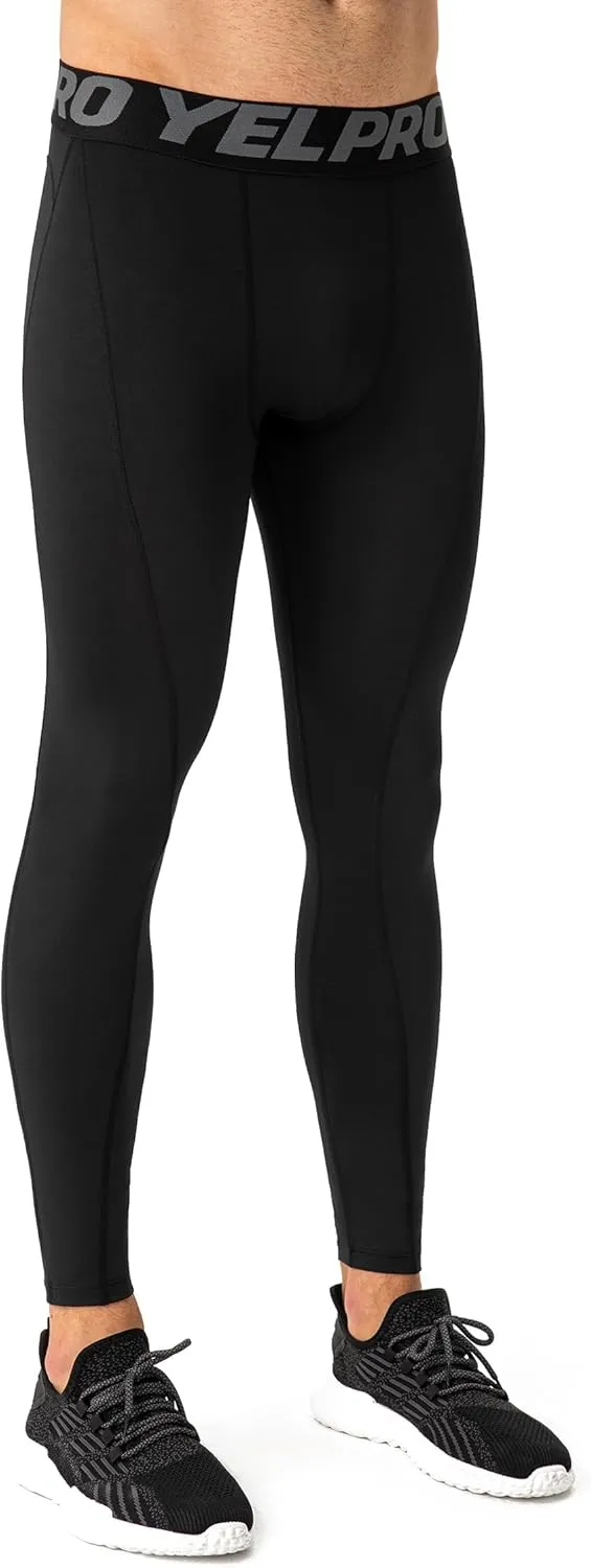 Queerier Compression Pants Men Workout Running Tights Athletic Leggings for Basketball Football Sports Yoga Bottom